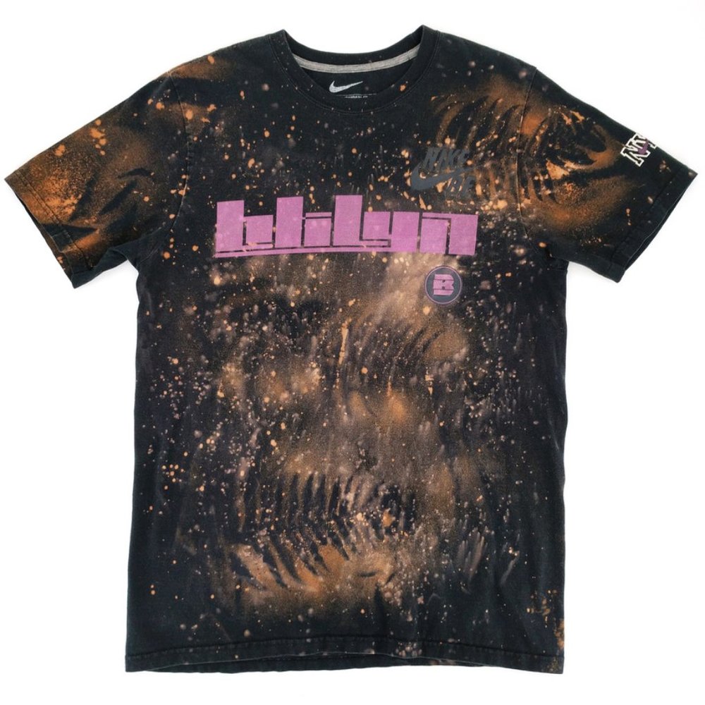 Nike BKLYN NYC Custom Dyed Graphic T-Shirt M